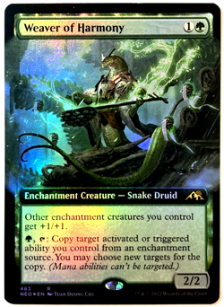 MTG Weaver of Harmony EXTENDED ART FOIL Kamigawa: Neon Dynasty 483 NM - Image 1