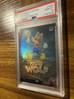 MTG✨YOUNG WOLF Brdless/Full Art 🌈 FOIL✨SLD - Twisted Toons PSA 10 RARE POP 3 ! - Image 4