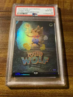 MTG✨YOUNG WOLF Brdless/Full Art 🌈 FOIL✨SLD - Twisted Toons PSA 10 RARE POP 3 ! - Image 5