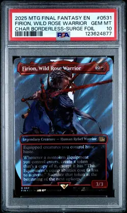 4877 Firion Wild Rose Warrior 2025 MTG Final Fantasy #0531 Surge Foil PSA 10 - Image 1