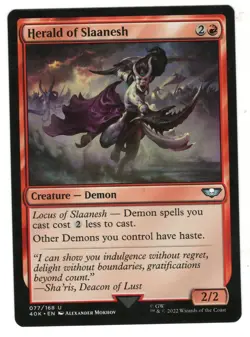 MTG Herald of Slaanesh Universe Beyond Warhammer 40K Magic The Gathering TCG - Image 1