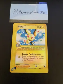 Pichu #58/165 Reverse Holo Rare Expedition Pokemon Card e-reader 2002 - Image 2