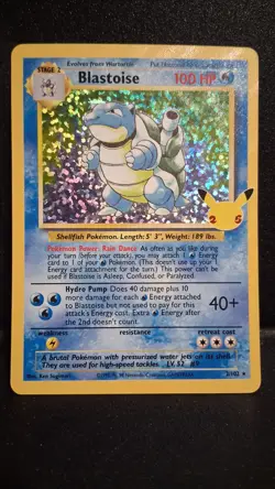 Pokemon TCG Celebrations Classic Collection Blastoise 2/102 Holo Rare NM - Image 1