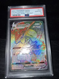 Pokemon TCG Rayquaza VMAX Holo Ultra Rare Card Evolving Skies 217/203 - Image 1