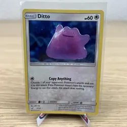 Ditto 17/18 Holo Rare Pokemon TCG Detective Pikachu - Image 1