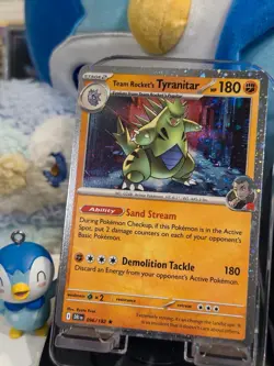 Team Rocket's Tyranitar 096/182 NM/M DRI EN Destined Rivals Cosmos Holo Pokemon - Image 1