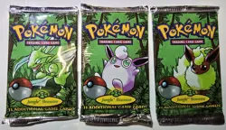WOTC Pokemon Jungle Booster Packs Packs Full Artwork Set (All 3 Packs) - Image 1