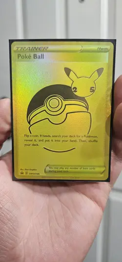 Pikachu v Gold and Pokeball SWSH145/SWSH146 Pokemon TCG Celebrations NM-MINT! - Image 3