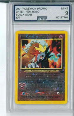 AGS 9 Entei (00197909) - 34 - Black Star Graded Pokemon - Image 1