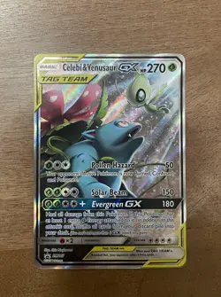 Pokemon TCG Celebi & Venusaur GX SM167 Sun & Moon Promo Tag Team NM+ - Image 1