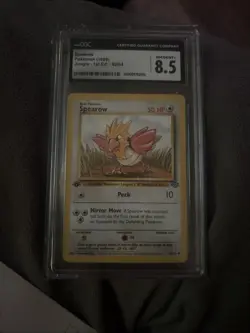Spearow Pokemon 1999 Jungle 1st Edition 62/64 CGC 8.5 NM/Mint + - Image 1