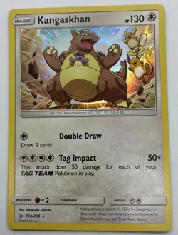 Pokemon TCG Kangaskhan 163/236 Unified Minds Holo Rare NM unplayed - Image 1