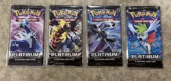 4 Sealed Unweighed Pokemon Platinum Base Booster Packs - Art Set - Image 1