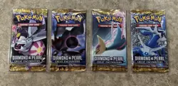 4 Sealed Unweighed Pokemon DP Great Encounters Booster Packs - Art Set - Image 1