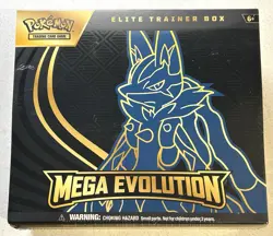 POKEMON TCG MEGA EVOLUTION LUCARIO ETB ELITE TRAINER BOX FACTORY SEALED NEW - Image 1