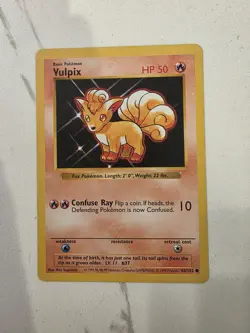 Pokemon TCG WOTC Vulpix Base Set 68/102 Shadowless Common - LP/NM - Image 1
