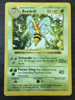 Beedrill 017/102 Base Set Shadowless - Pokemon TCG - Image 1