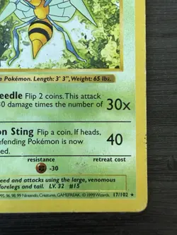 Beedrill 017/102 Base Set Shadowless - Pokemon TCG - Image 4