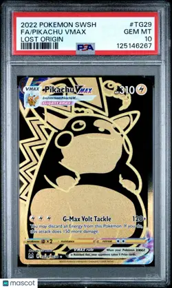 2022 Pokemon Sword & Shield Pikachu VMAX TG29/TG30 Lost Origin PSA 10 - Image 1