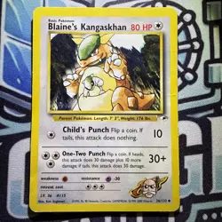 Blaine's Kangaskhan Gym Heroes 36/132 Uncommon 80 HP Regular English Pokemon - Image 1