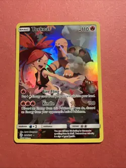 Pokemon TCG Torkoal 237/236 Secret Rare Full Art, Sun & Moon Cosmic Eclipse - Image 1