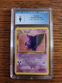 Pokemon Gengar Fossil Non-Holo CGC 9 Mint! - Image 1