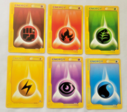 Pokemon e-Reader Energy 6 Lot Water, Fire, Grass, Fight (EX Expedition) #160-165 - Image 1