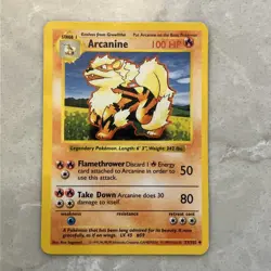 Pokemon Arcanine 23/102 WotC Base Set Shadowless Unlimited LP - Image 4