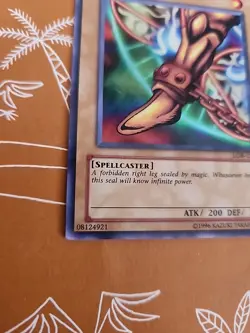 Right Leg of the Forbidden One LOB-120 Ultra Rare Unlimited FOIL SHIFT Yugioh - Image 4