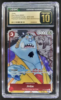 2022 ONE PIECE CCG JAPANESE JINBE MANGA ALT ART ST01-005 CGC 10 PRISTINE PT - Image 1