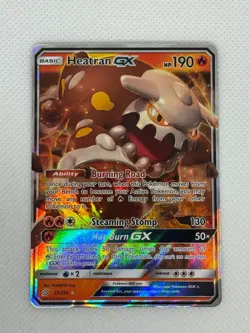 Heatran GX 25/236 TCG Unified Minds Ultra Rare NM Pokemon Card - Image 1