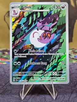 Arbok 176/162 SV05: Temporal Forces Illustration Rare Holo Pokemon TCG Card NM - Image 1
