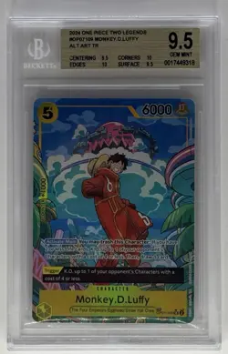 One Piece Monkey D Luffy OP07-109 Treasure Trading Card Super Rare SR - Image 1