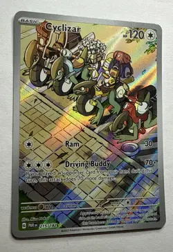 Pokemon TCG Cyclizar Card 215/182 Paradox Rift Illustration Rare NM Condition - Image 2