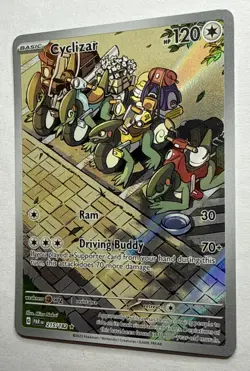 Pokemon TCG Cyclizar Card 215/182 Paradox Rift Illustration Rare NM Condition - Image 3