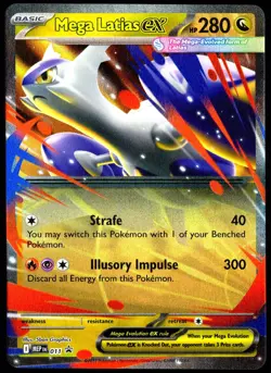 Pokemon TCG Mega Latias ex MEP 011 Mega Evolution Black Star Promo Card - LP - Image 1