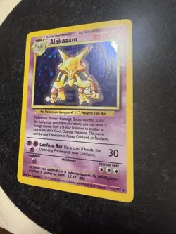 Pokemon TCG Alakazam Base Set Holo Card 1/102 Unlimited NM- - Image 3