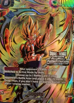 Dragon Ball Super Card Fusion FB06-097 Gogeta Promo Championship Top 16 + Pack - Image 2