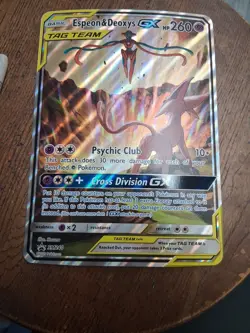 Pokemon Jumbo Card Espeon & Deoxys GX Tag Team Black Star Promo NM SM240 - Image 1