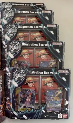 5 x Bandai Trading Card Games One Piece Illustration Box Vol 6 IN HAND x5 IB06 - Image 1