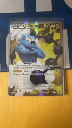 Pokemon TCG Thundurus Emerging Powers Holo Full Art Ultra Rare Card 97/98 - Image 1