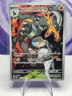 Pokemon TCG Team Rockets Houndoom Illustration Rare Card 191/182 Destined Rivals - Image 1