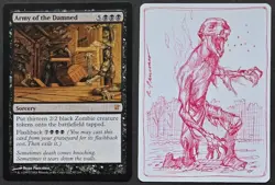 SKETCHED MtG Magic Pancoast _ Innistrad Artist Proof _ ARMY OF THE DAMNED _ Red - Image 1
