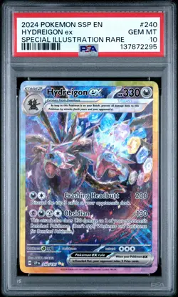 2024 POKEMON SSP EN-SURGING SPARKS SPECIAL ILLUSTRATION RARE HYDREIGON EX PSA 10 - Image 1