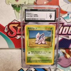 CGC 9 Nidoran 55/102 - Base Set - Pokemon TCG - SHIPS FAST - Image 1