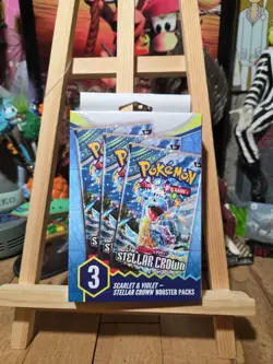 Pokemon Scarlet and Violet Stellar Crown 3 Booster Pack Box-Factory Sealed - Image 1