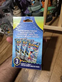 Pokemon Scarlet and Violet Stellar Crown 3 Booster Pack Box-Factory Sealed - Image 3