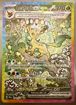 Pokemon TCG Leafeon Ex 144 SIR SV: Prismatic Evolutions 2025 NM - Image 1