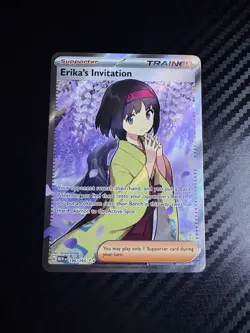 Pokemon TCG Erika's Invitation Scarlet & Violet Holo Ultra Rare - Image 1