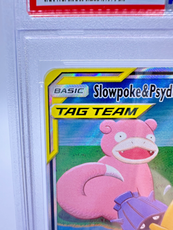 2019 Pokemon S&M Unified Minds Slowpoke & Psyduck GX #218 TAG TEAM | PSA 9 MINT - Image 2